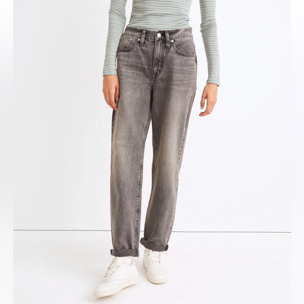 Madewell Gray Boyfriend Jeans